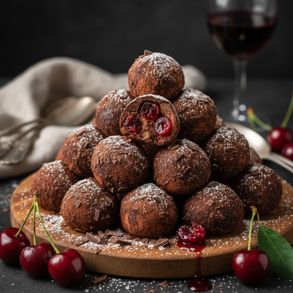 Decadent Chocolate Cherry Truffles recipe