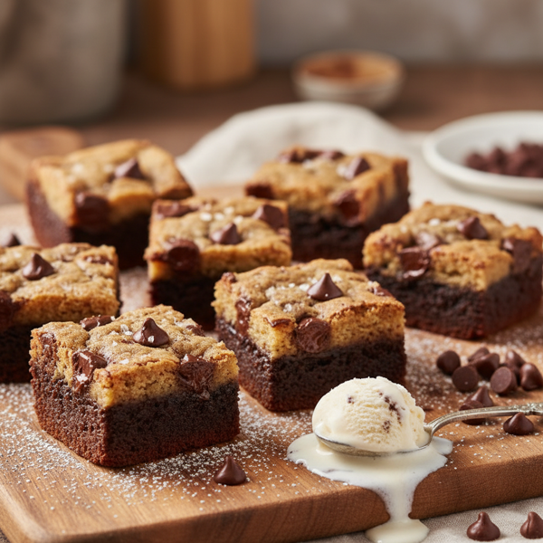 Decadent Chocolate Chip Cookie Brownie Bites recipe