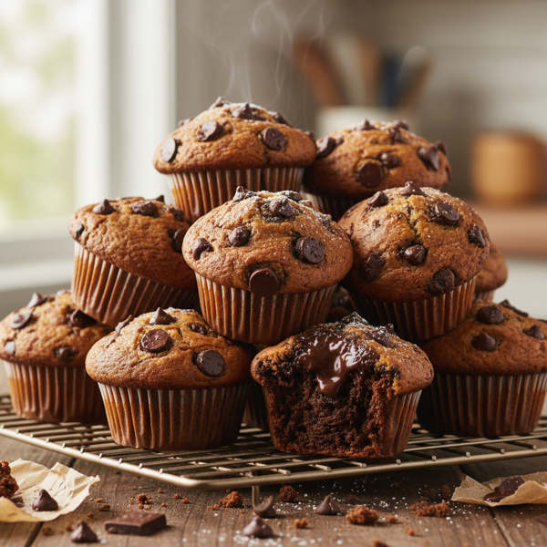 Decadent Chocolate Chip Muffins recipe