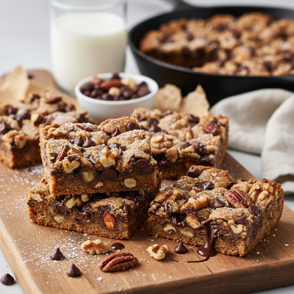 Decadent Chocolate Chip Nut Bars recipe