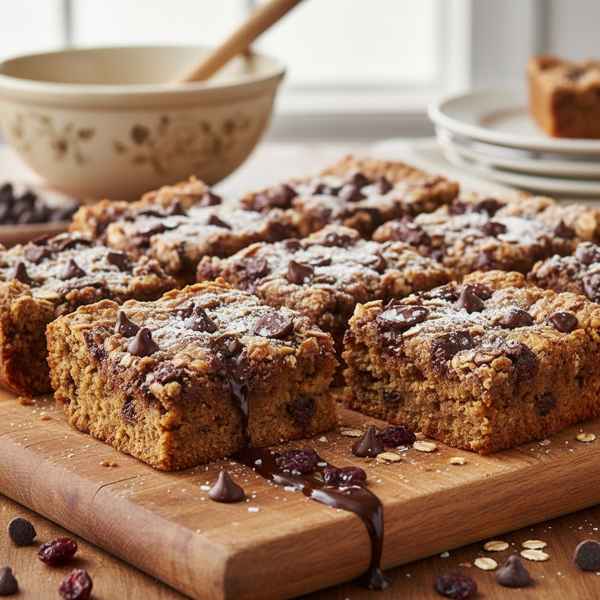 Decadent Chocolate Chip Oatmeal Delight Bars recipe