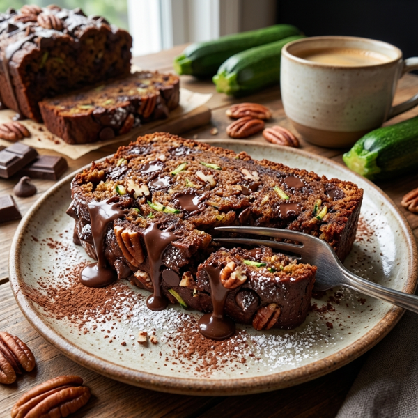 Decadent Chocolate Chip Pecan Zucchini Loaf recipe