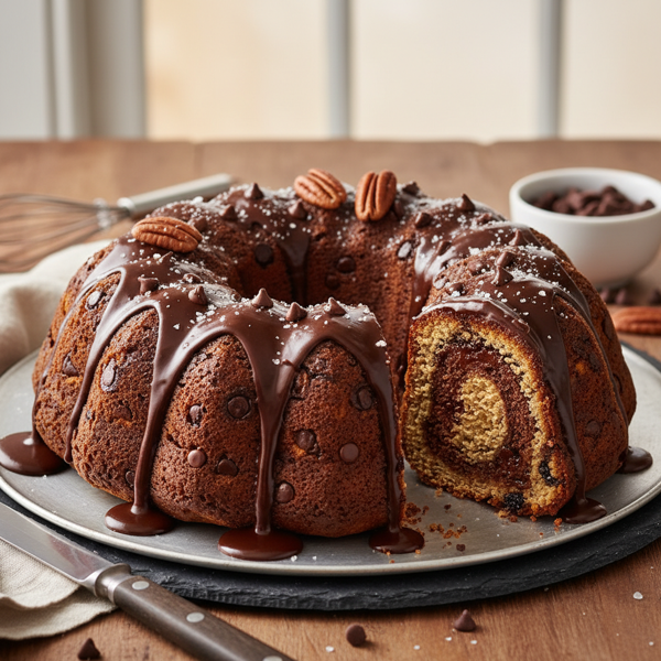 Decadent Chocolate Chip Pudding Bundt Cake recipe