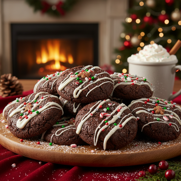 Decadent Chocolate Christmas Drop Cookies recipe
