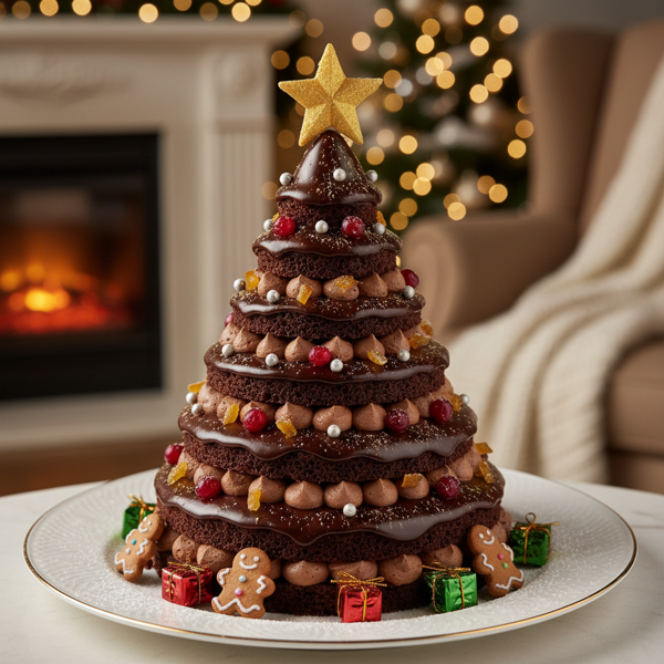 Decadent Chocolate Christmas Tree Delight recipe