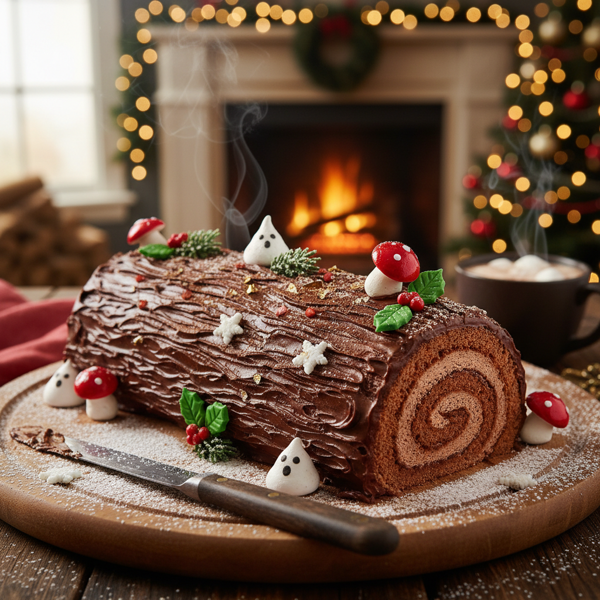 Decadent Chocolate Christmas Yule Log recipe