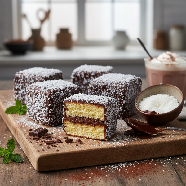 Decadent Chocolate Coconut Lamingtons recipe