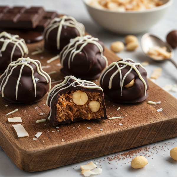 Decadent Chocolate Coconut Macadamia Bites recipe