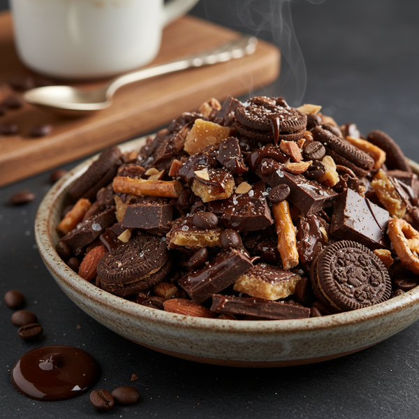 Decadent Chocolate Coffee Toffee Crunch Mix recipe