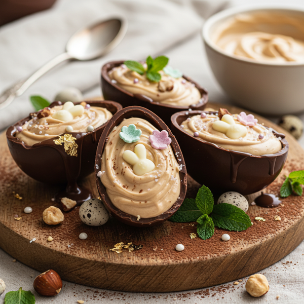 Decadent Chocolate Cream-Filled Easter Eggs recipe