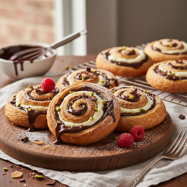 Decadent Chocolate Cream Cheese Puff Pastry Swirls recipe