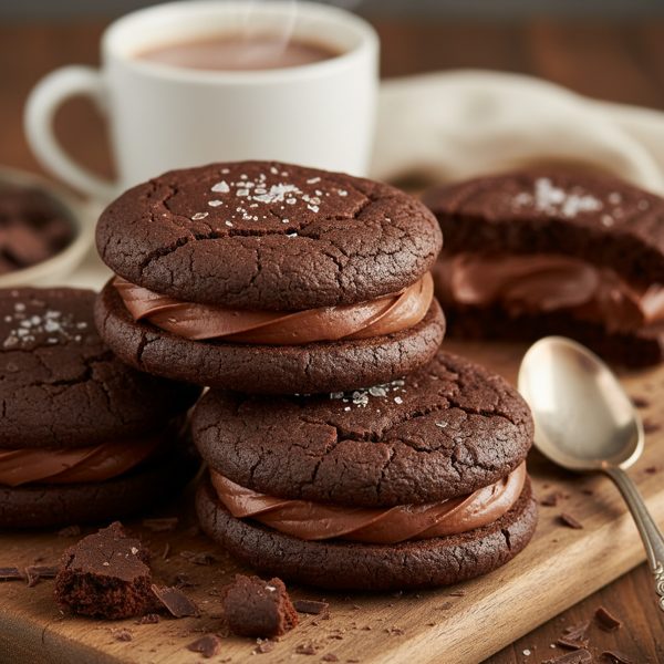 Decadent Chocolate Cream Sandwich Cookies recipe