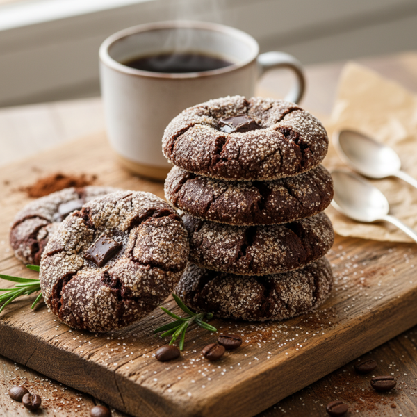 Decadent Chocolate Espresso Snickerdoodles recipe