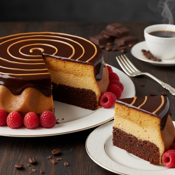 Decadent Chocolate Flan Fusion Cake recipe