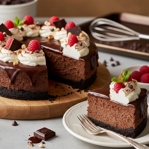 Decadent Chocolate Fudge Cheesecake Delight recipe
