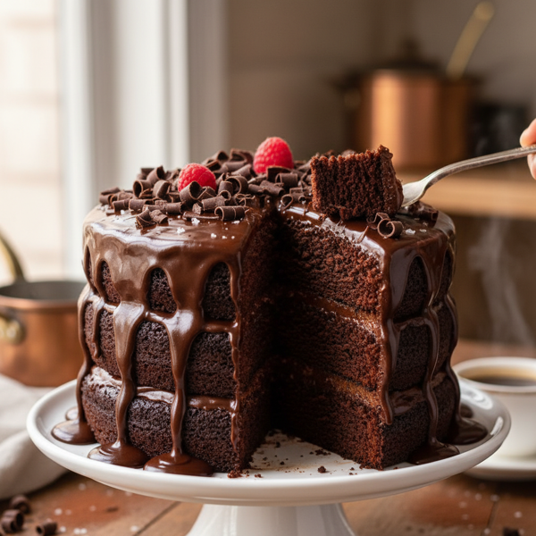Decadent Chocolate Fudge Layer Cake recipe