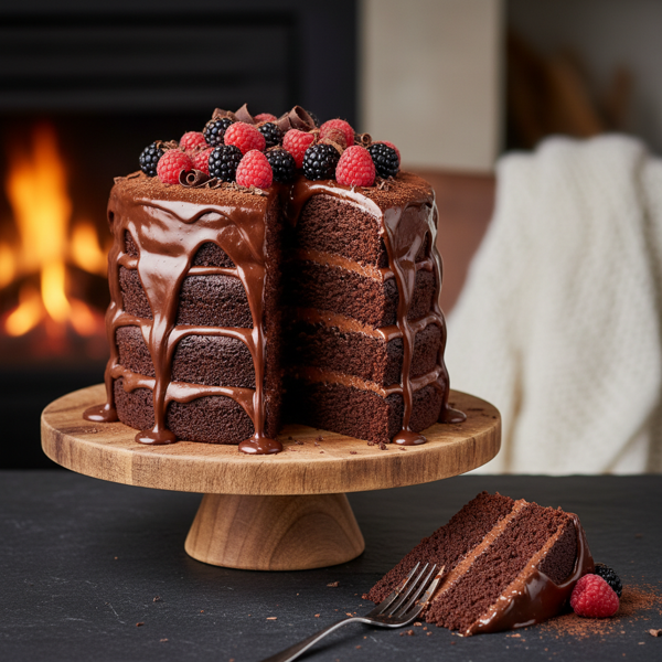 Decadent Chocolate Ganache Layer Cake recipe