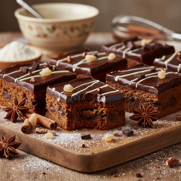 Decadent Chocolate Gingerbread Delight Bars recipe