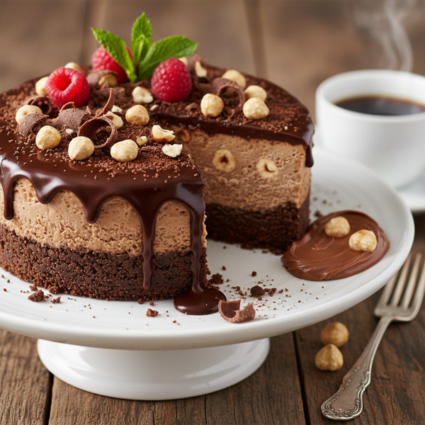 Decadent Chocolate Hazelnut Cheesecake Delight recipe