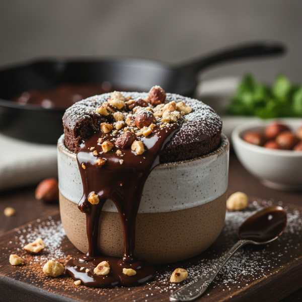 Decadent Chocolate Hazelnut Lava Cake in a Mug recipe