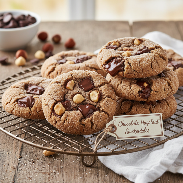 Decadent Chocolate Hazelnut Snickerdoodles recipe