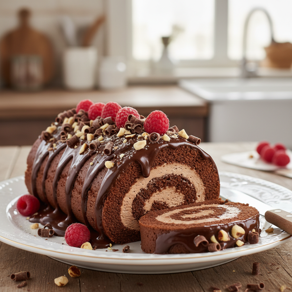 Decadent Chocolate Ice Cream Cake Roll recipe