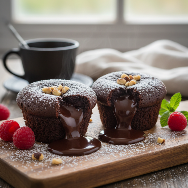 Decadent Chocolate Lava Muffins recipe