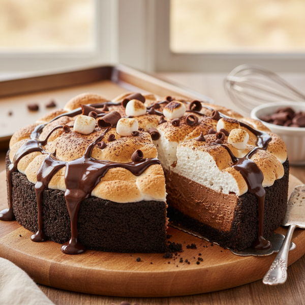 Decadent Chocolate Marshmallow Cheesecake Pie recipe