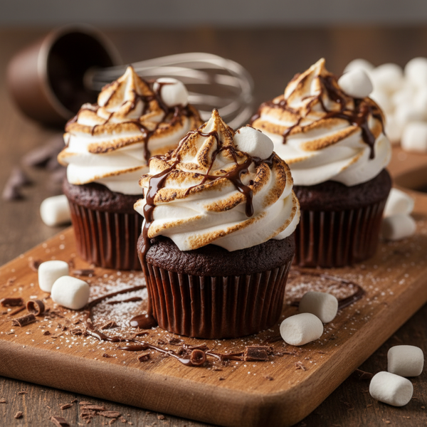 Decadent Chocolate Marshmallow Cupcakes recipe