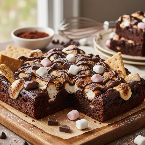 Decadent Chocolate Marshmallow Delight Brownies recipe