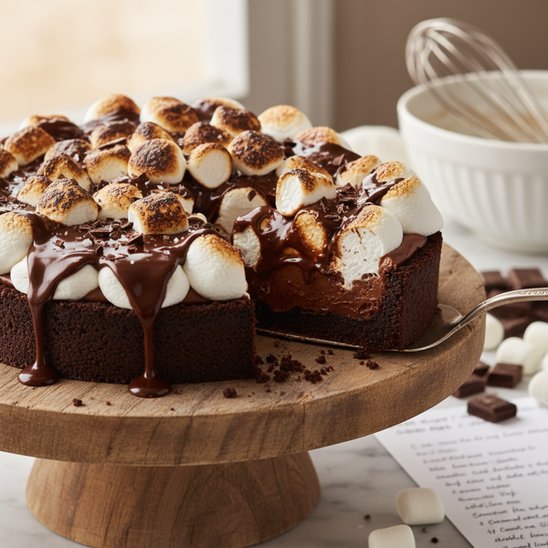 Decadent Chocolate Marshmallow Icebox Pie recipe