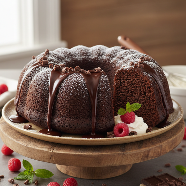 Decadent Chocolate Mayonnaise Bundt Cake recipe