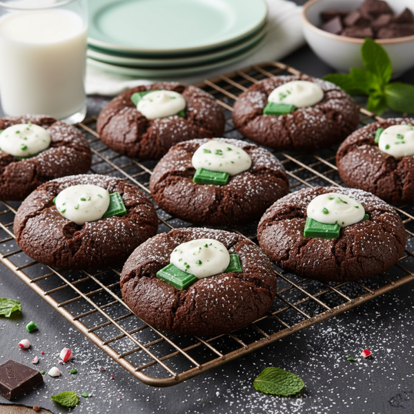 Decadent Chocolate Mint Surprise Cookies recipe