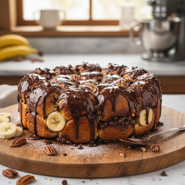 Decadent Chocolate Monkey Pull-Apart Bread recipe
