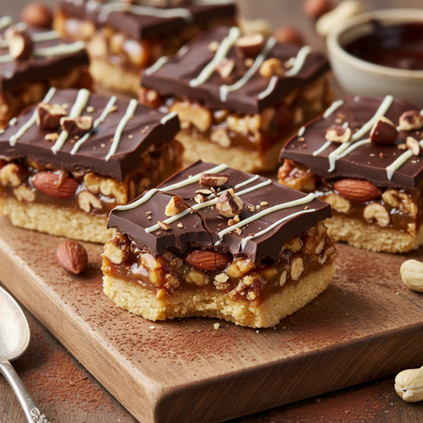 Decadent Chocolate Nut Bars recipe
