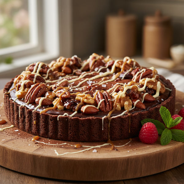 Decadent Chocolate Nut Delight Tart recipe