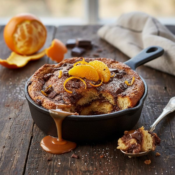 Decadent Chocolate Orange Bread Pudding recipe