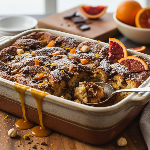 Decadent Chocolate Orange Brioche Bread Pudding recipe
