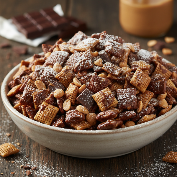 Decadent Chocolate Peanut Butter Chex Mix recipe