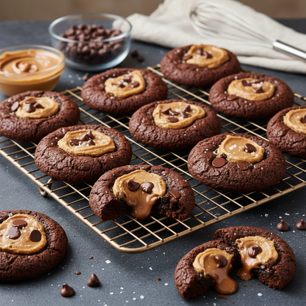 Decadent Chocolate Peanut Butter Delight Cookies recipe