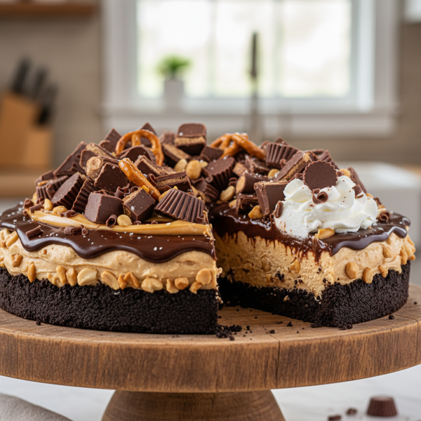 Decadent Chocolate Peanut Butter Fantasy Pie recipe