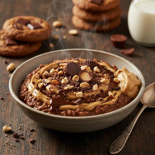 Decadent Chocolate Peanut Butter Oatmeal Delight recipe