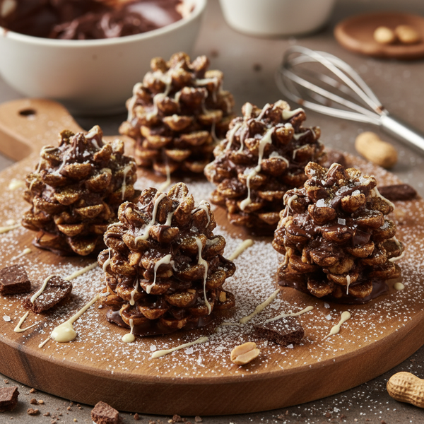 Decadent Chocolate Peanut Butter Pinecone Treats recipe