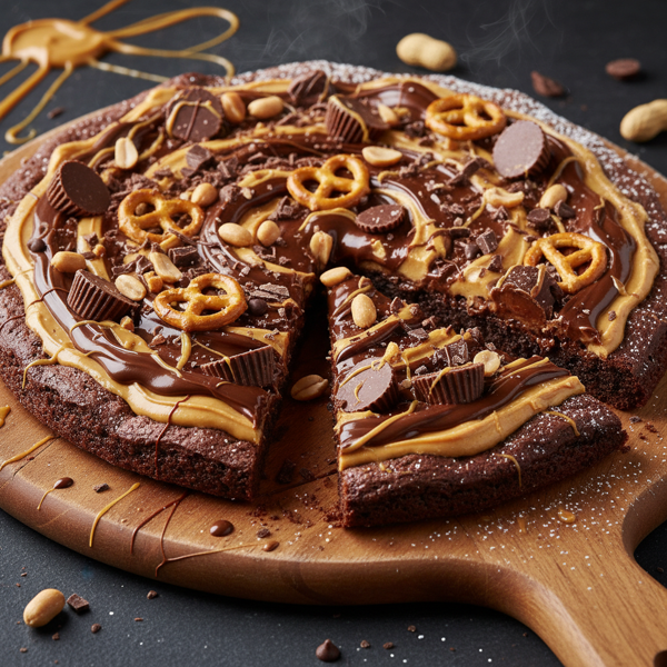 Decadent Chocolate Peanut Butter Pizza Delight recipe