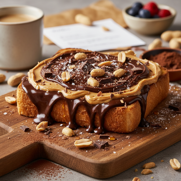 Decadent Chocolate Peanut Butter Toast recipe