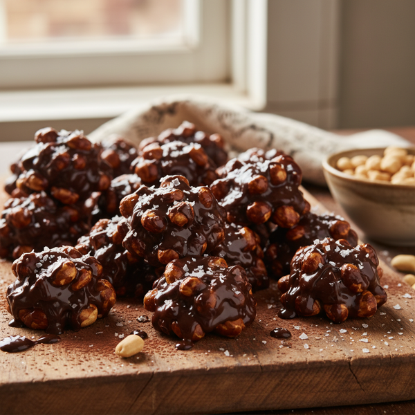 Decadent Chocolate Peanut Clusters recipe