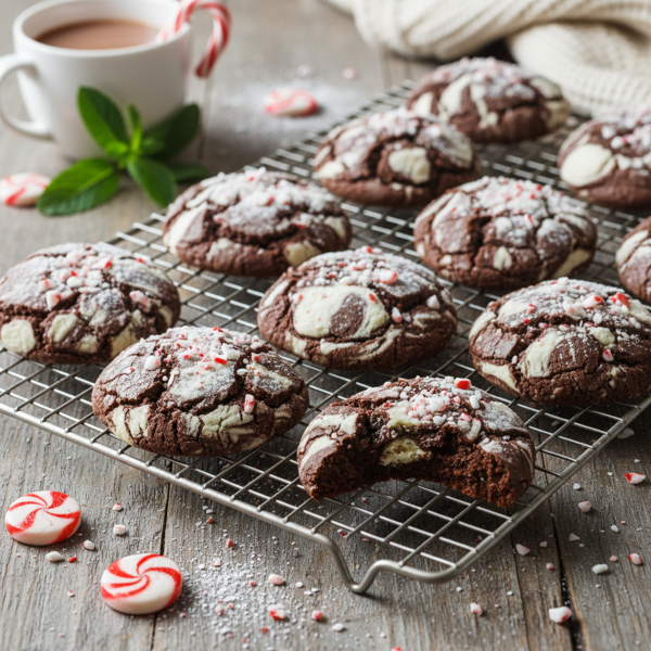 Decadent Chocolate Peppermint Swirl Cookies recipe
