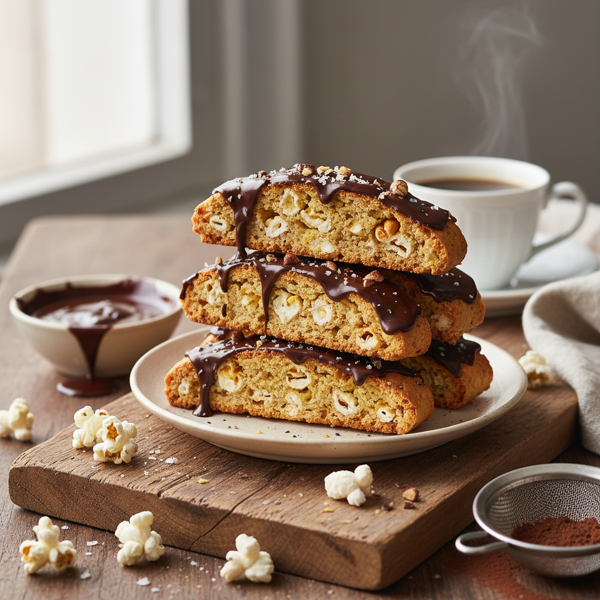 Decadent Chocolate Popcorn Biscotti recipe