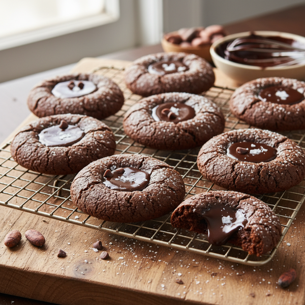 Decadent Chocolate Puddle Cookies (Gluten-Free) recipe