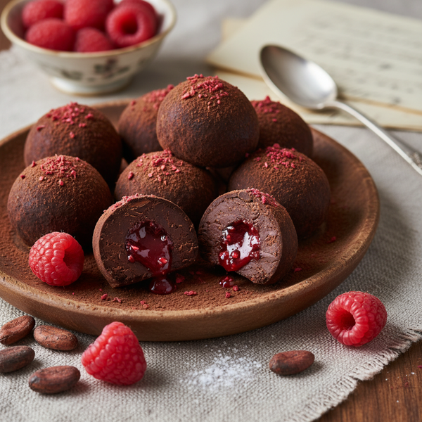 Decadent Chocolate Raspberry Bliss Truffles recipe